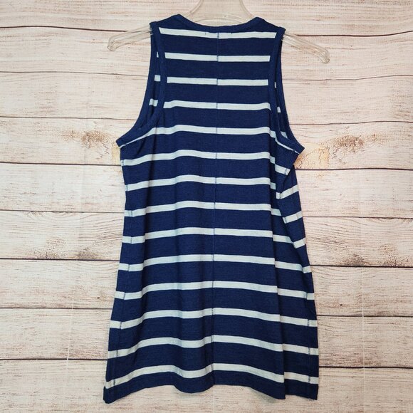 Rag & Bone Jean Blue White Striped Women's Tank Top Small Comfy 100% Cotton - Picture 6 of 12